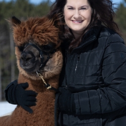 Rebecca Hugging Nibbler